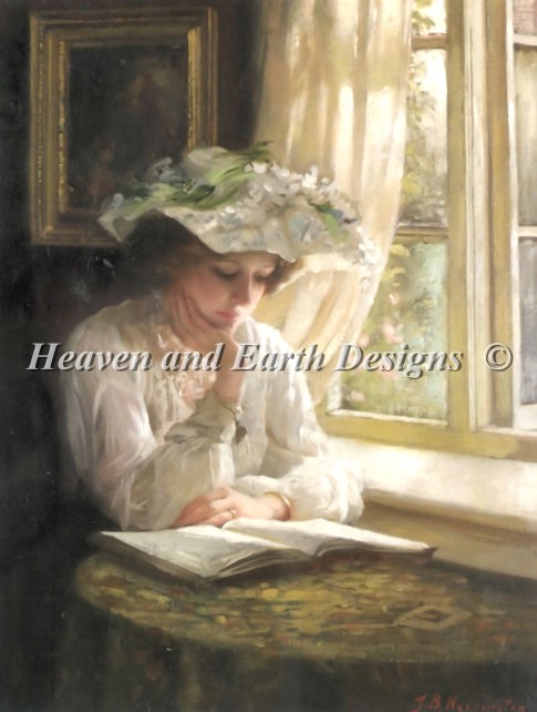 Lady Reading By Window - Click Image to Close